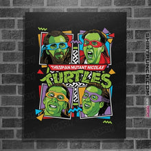 Load image into Gallery viewer, Secret_Shirts Posters / 4&quot;x6&quot; / Black Thespian Mutant Nicolas Cage Turtles
