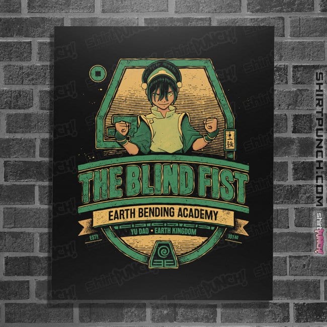 Daily_Deal_Shirts Posters / 4"x6" / Black The Blind Fist