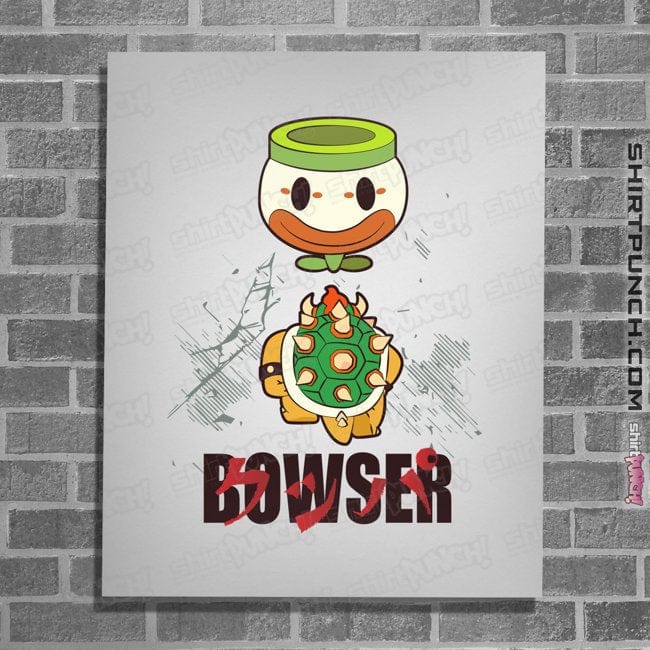 Secret_Shirts Posters / 4"x6" / White Akira Bowser