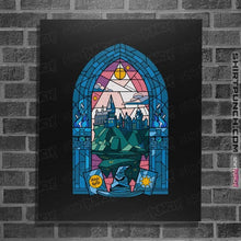 Load image into Gallery viewer, Daily_Deal_Shirts Posters / 4&quot;x6&quot; / Black Stained Glass Castle
