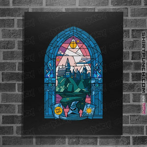 Daily_Deal_Shirts Posters / 4"x6" / Black Stained Glass Castle