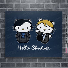 Load image into Gallery viewer, Shirts Posters / 4&quot;x6&quot; / Navy Hello Sherlock
