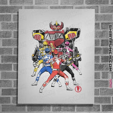 Load image into Gallery viewer, Shirts Posters / 4&quot;x6&quot; / White Power Rangers Sumi-e
