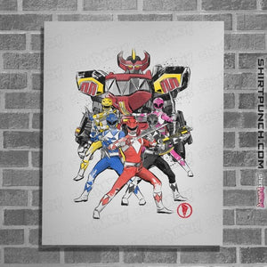 Shirts Posters / 4"x6" / White Power Rangers Sumi-e