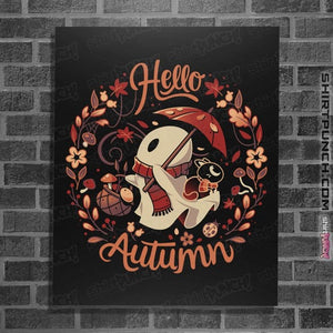 Daily_Deal_Shirts Posters / 4"x6" / Black Spooky Autumn Harvest