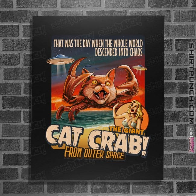 Secret_Shirts Posters / 4"x6" / Black Cat Crab!