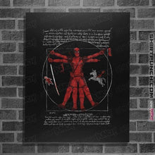Load image into Gallery viewer, Secret_Shirts Posters / 4&quot;x6&quot; / Black Vitruvian Mercenary
