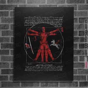 Secret_Shirts Posters / 4"x6" / Black Vitruvian Mercenary