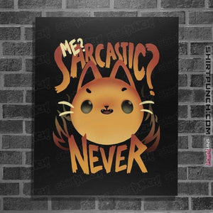 Shirts Posters / 4"x6" / Black Sarcastic Cat