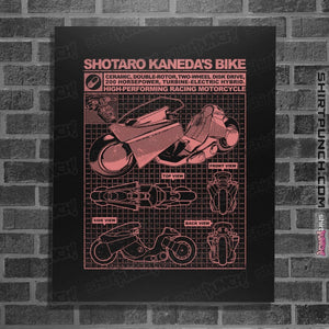 Shirts Posters / 4"x6" / Black Shotaro Kaneda's Bike