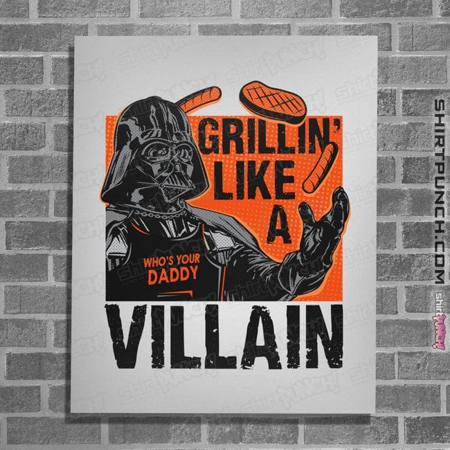 Secret_Shirts Posters / 4"x6" / White Grillin Villain
