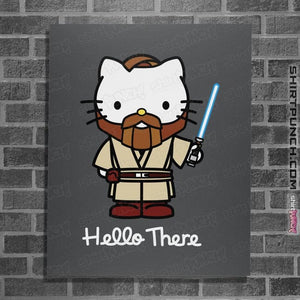 Daily_Deal_Shirts Posters / 4"x6" / Charcoal Obi Kitty