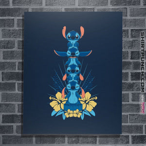 Shirts Posters / 4"x6" / Navy Alien Mood Totem