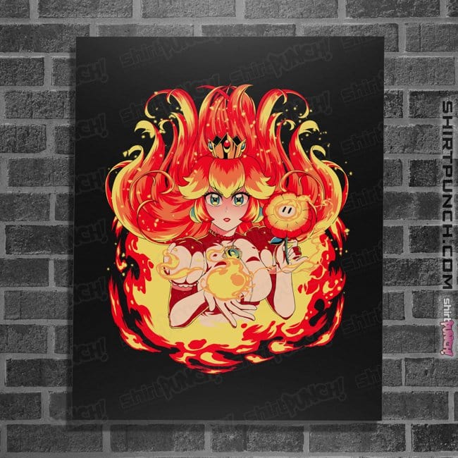 Daily_Deal_Shirts Posters / 4"x6" / Black Peach Fire