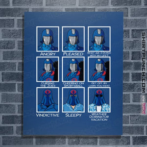 Daily_Deal_Shirts Posters / 4"x6" / Royal Blue The Many Faces of Cobra Commander