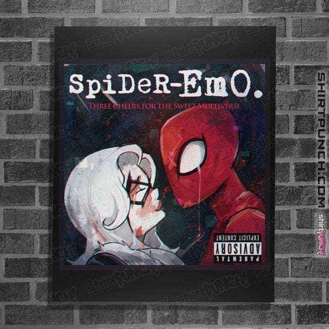 Secret_Shirts Posters / 4"x6" / Black Spider-emo