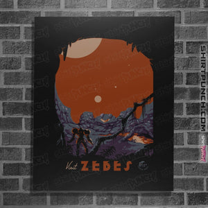 Shirts Posters / 4"x6" / Black Visit Zebes