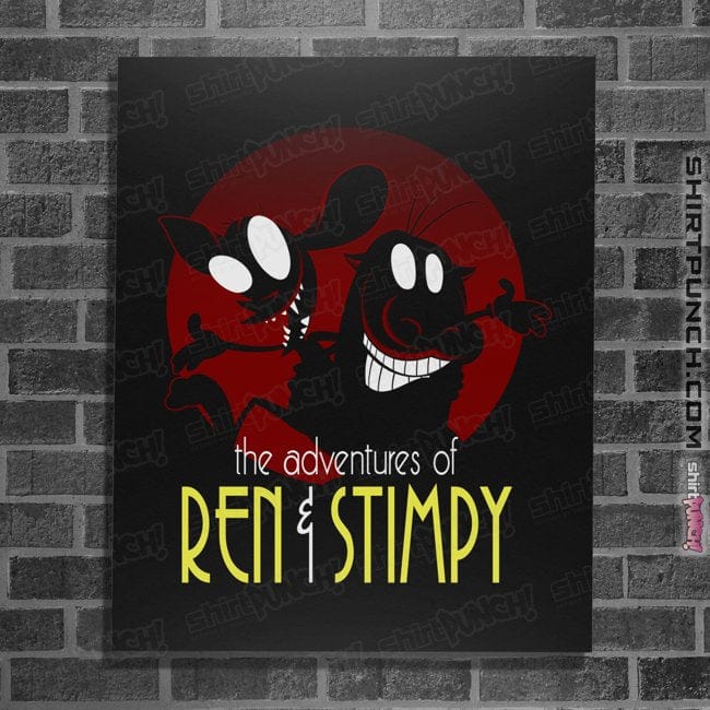 Secret_Shirts Posters / 4"x6" / Black The Adventures of Ren & Stimpy