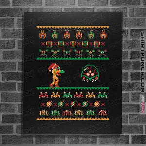 Shirts Posters / 4"x6" / Black We Wish You A Metroid Christmas