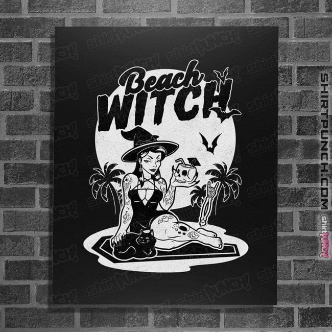 Secret_Shirts Posters / 4"x6" / Black Beach Witch