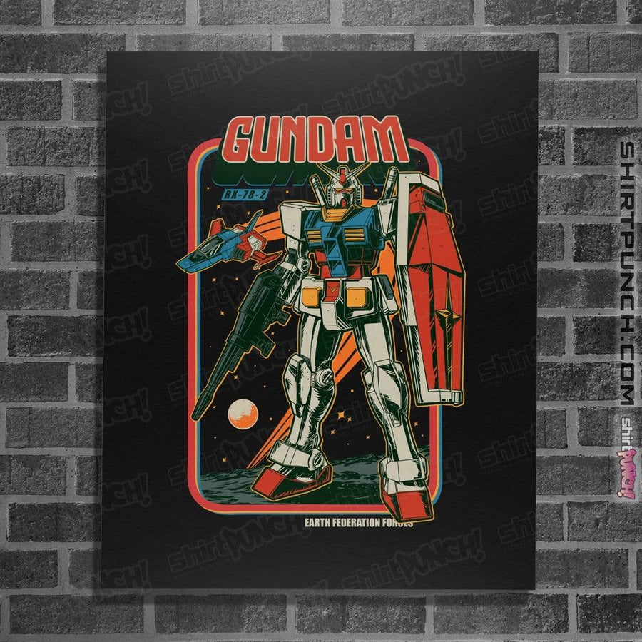 Shirts Posters / 4"x6" / Black Retro RX-78-2