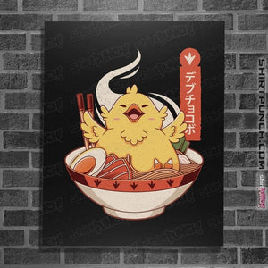 Shirts Posters / 4"x6" / Black Fat Chocobo Ramen