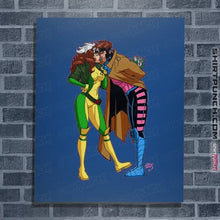 Load image into Gallery viewer, Daily_Deal_Shirts Posters / 4&quot;x6&quot; / Royal Blue Rogue And Gambit Love
