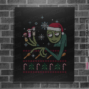 Daily_Deal_Shirts Posters / 4"x6" / Black Mr. Fingers And Friends Ugly Sweater