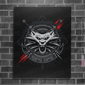 Shirts Posters / 4"x6" / Black White Wolf