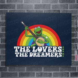 Daily_Deal_Shirts Posters / 4"x6" / Navy Rainbow Connection