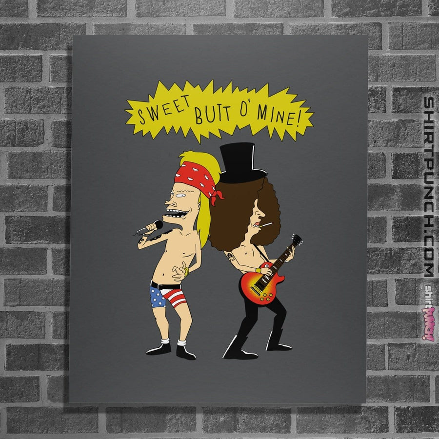 Shirts Posters / 4"x6" / Charcoal Sweet Butt O Mine