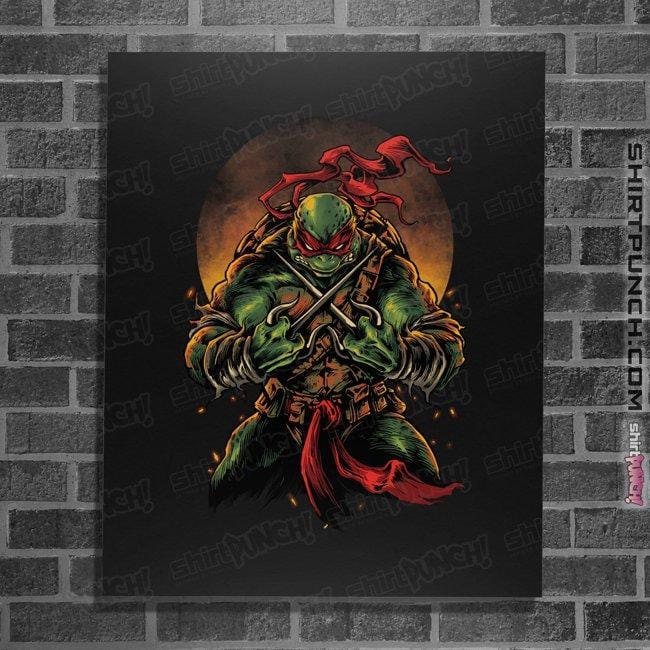 Secret_Shirts Posters / 4"x6" / Black TMNT Raph