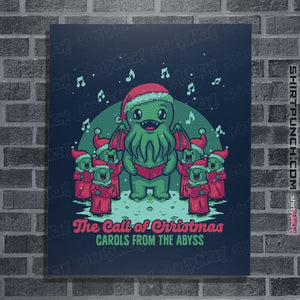Secret_Shirts Posters / 4"x6" / Navy Cthulhu Christmas Carol