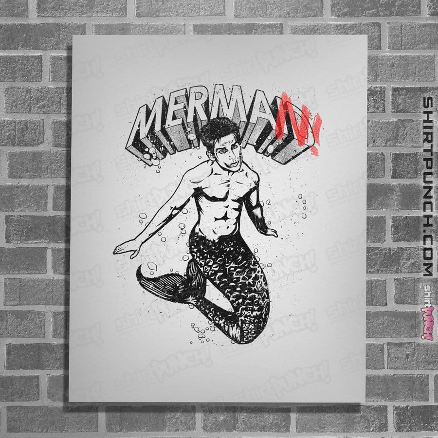 Shirts Posters / 4"x6" / White Merman Zoolander