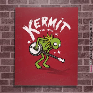 Shirts Posters / 4"x6" / Red Banjoist Frog