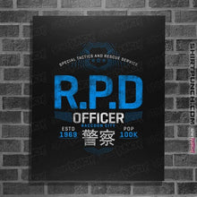 Load image into Gallery viewer, Shirts Posters / 4&quot;x6&quot; / Black Raccoon Officer
