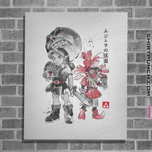 Load image into Gallery viewer, Shirts Posters / 4&quot;x6&quot; / White Majora&#39;s Sumi-e
