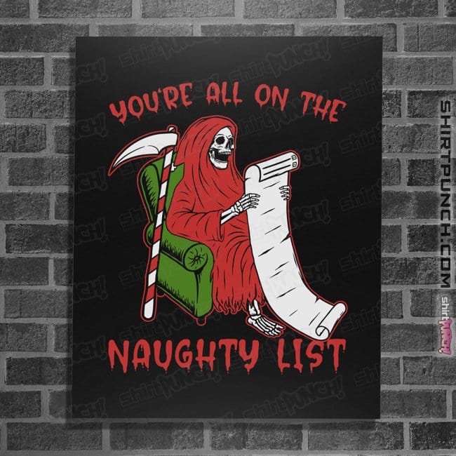 Secret_Shirts Posters / 4"x6" / Black Naughty List