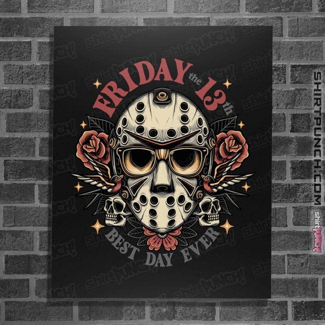 Daily_Deal_Shirts Posters / 4"x6" / Black Best Day Ever