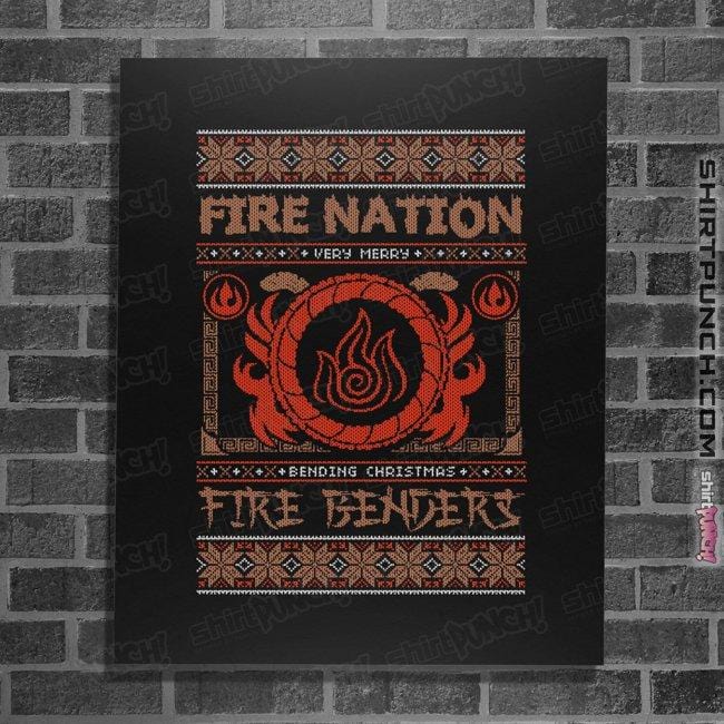 Shirts Posters / 4"x6" / Black Fire Nation Ugly Sweater