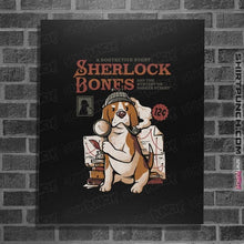 Load image into Gallery viewer, Daily_Deal_Shirts Posters / 4&quot;x6&quot; / Black Sherlock Bones
