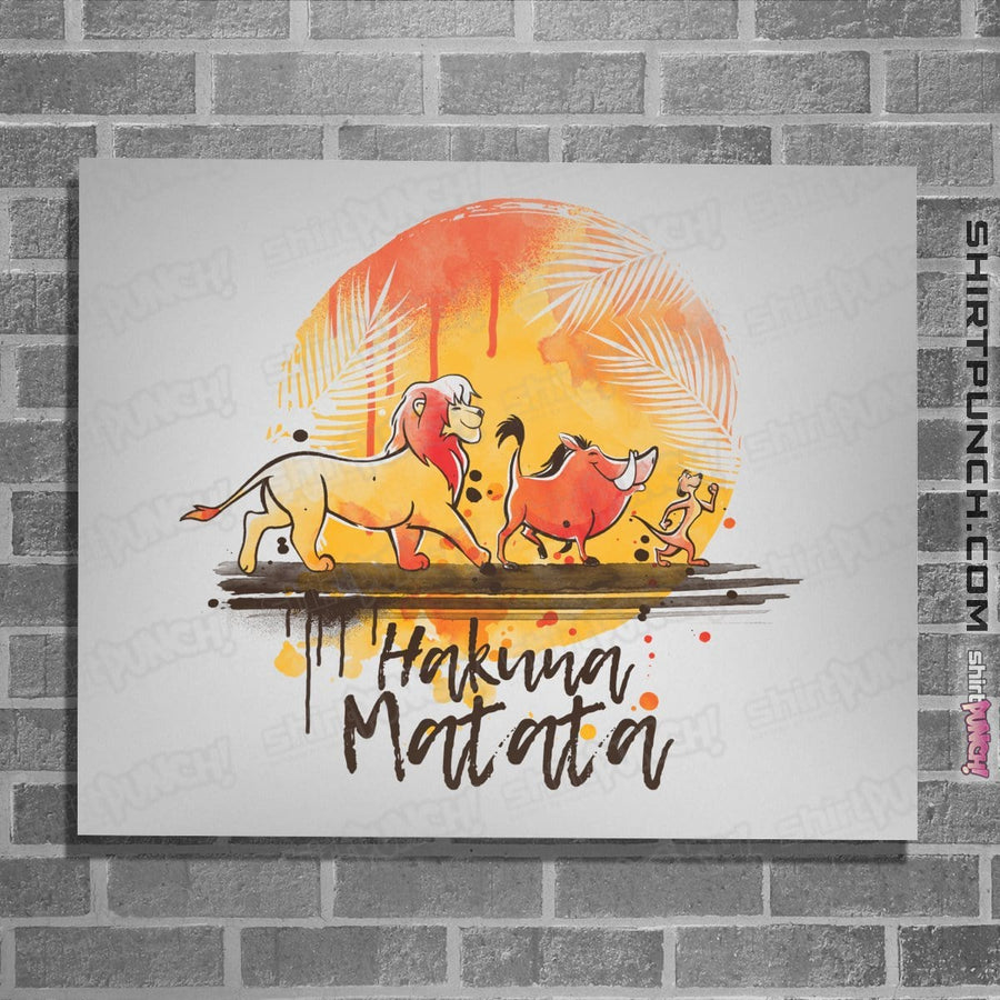Shirts Posters / 4"x6" / White No Worries Watercolor