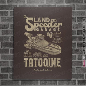 Daily_Deal_Shirts Posters / 4"x6" / Dark Chocolate Land Speeder Garage