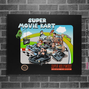 Shirts Posters / 4"x6" / Black Super Movie Kart