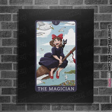 Load image into Gallery viewer, Daily_Deal_Shirts Posters / 4&quot;x6&quot; / Black Tarot Ghibli The Magician
