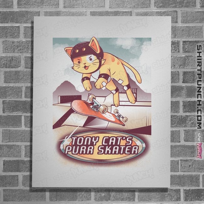 Secret_Shirts Posters / 4"x6" / White Purr Skater