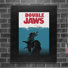 Load image into Gallery viewer, Shirts Posters / 4&quot;x6&quot; / Black Double Jaws
