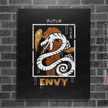 Load image into Gallery viewer, Shirts Posters / 4&quot;x6&quot; / Black Sin of Envy Serpent
