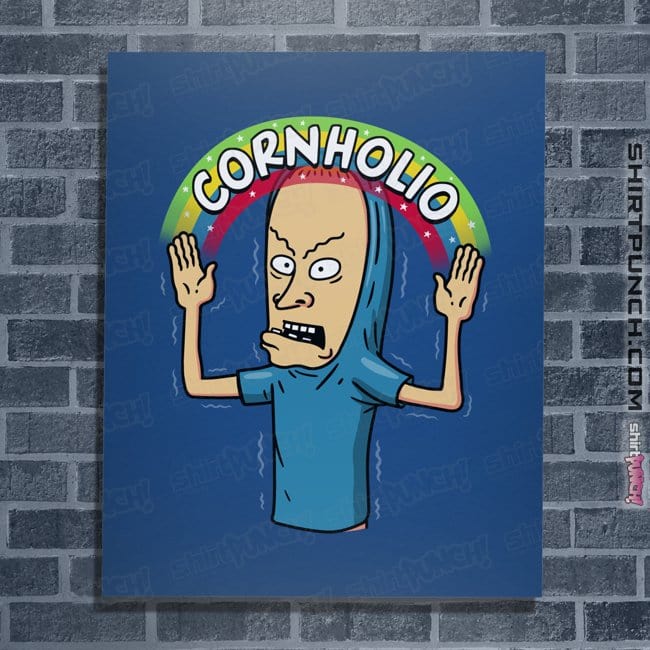 Secret_Shirts Posters / 4"x6" / Royal Blue Cornholio Rainbow