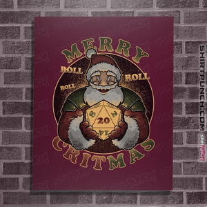 Daily_Deal_Shirts Posters / 4"x6" / Maroon Merry Critmas